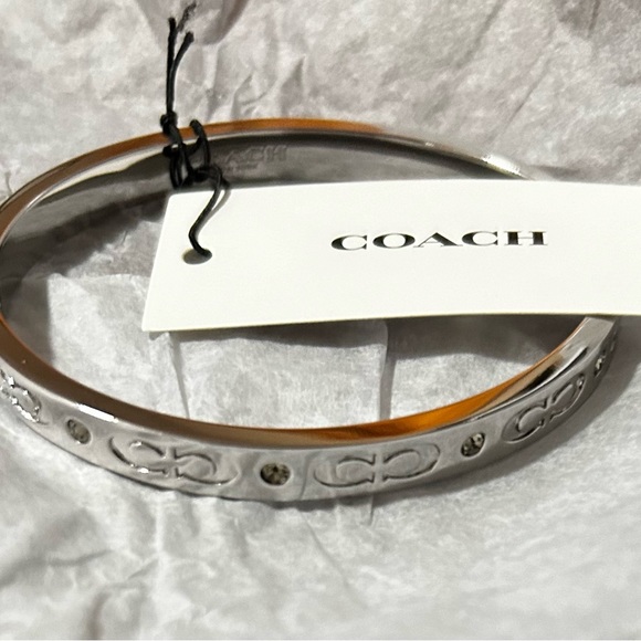 Coach Silver Signature Bangle - Picture 2 of 3
